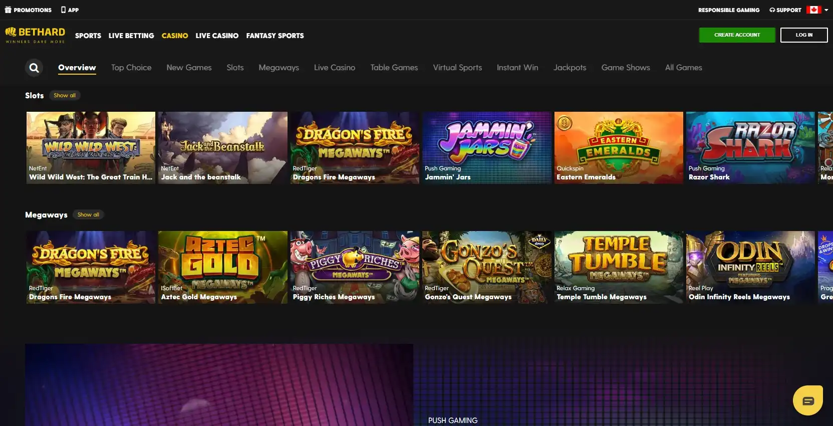 BetHard Casino Games