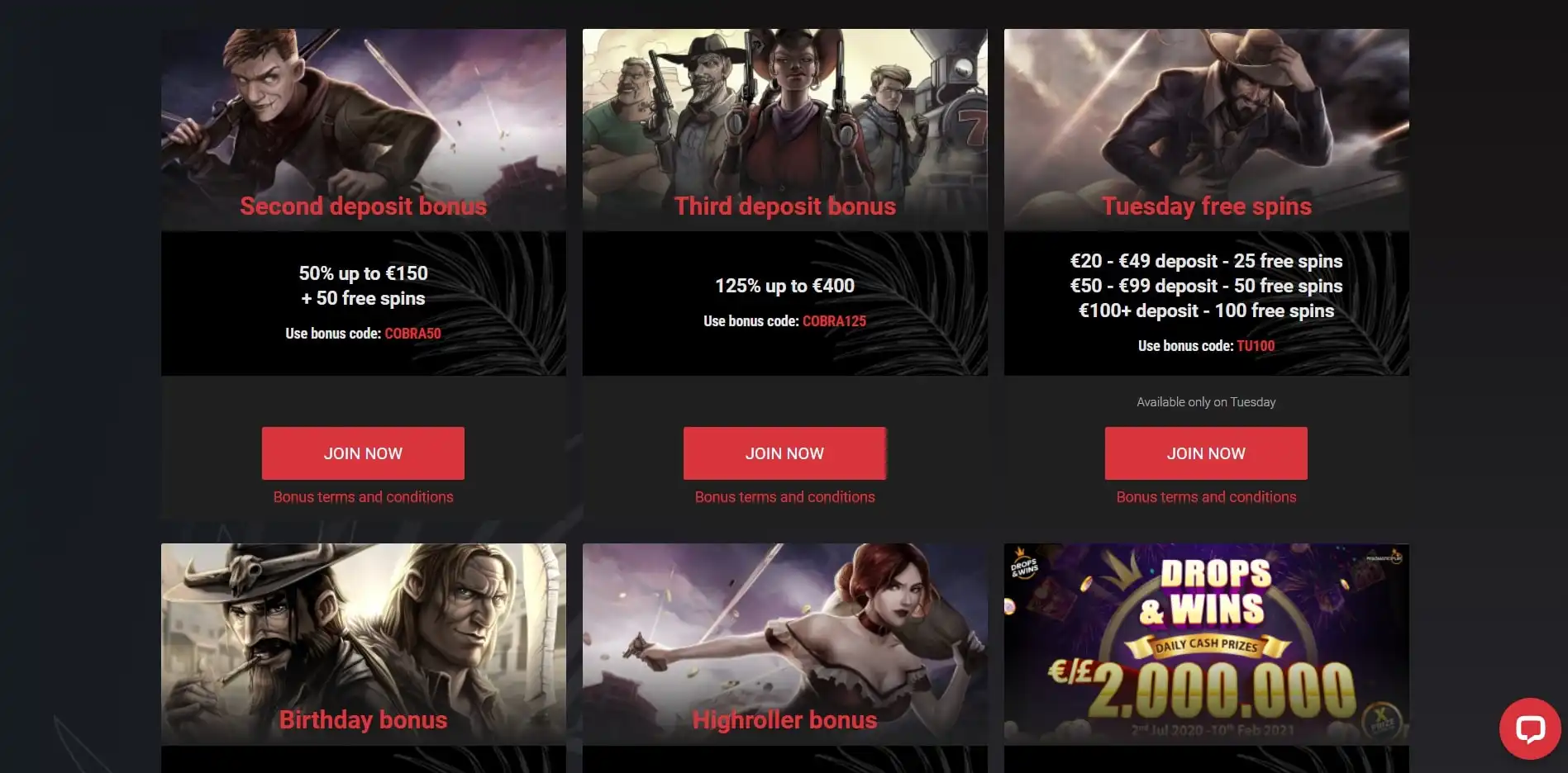 Cobra Casino No Deposit Bonus