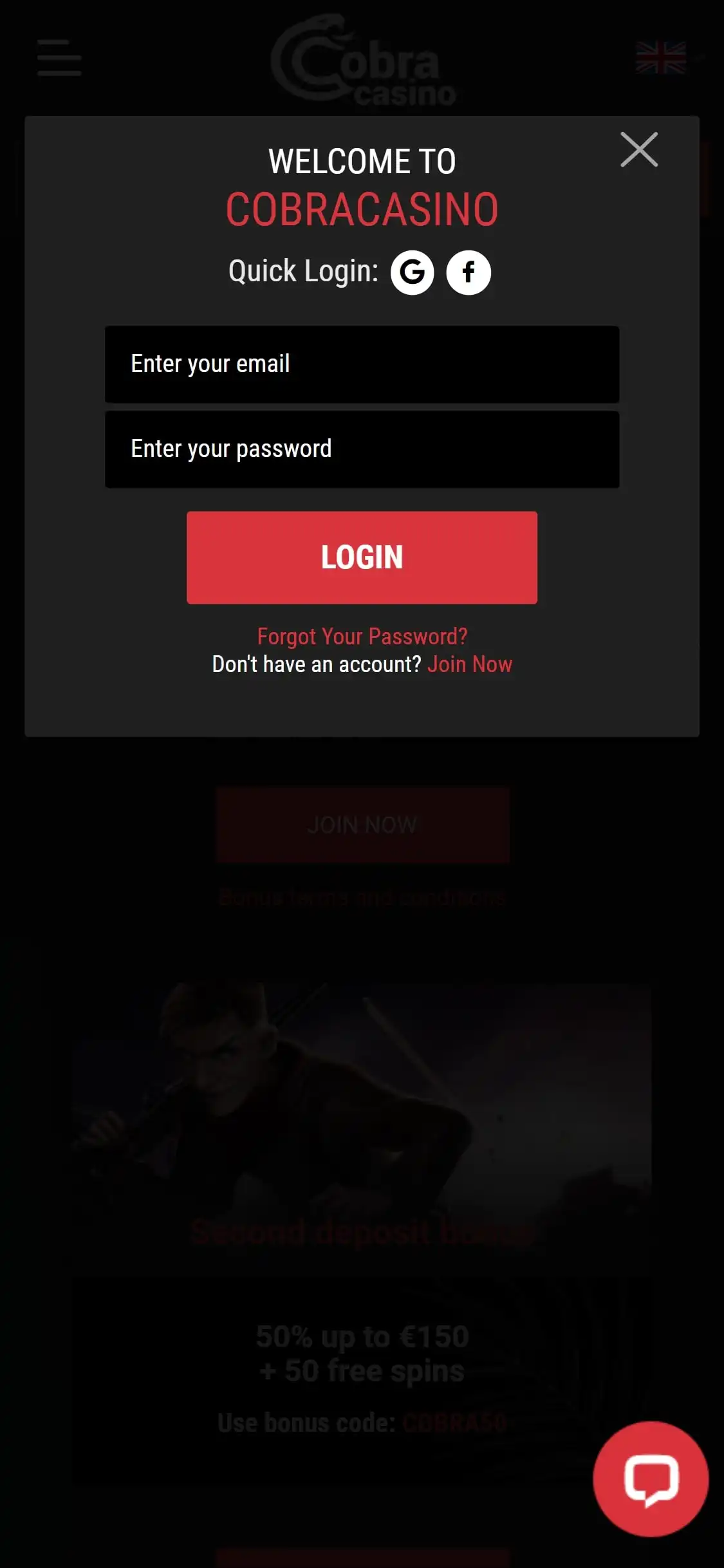 Cobra Casino Mobile Login Review