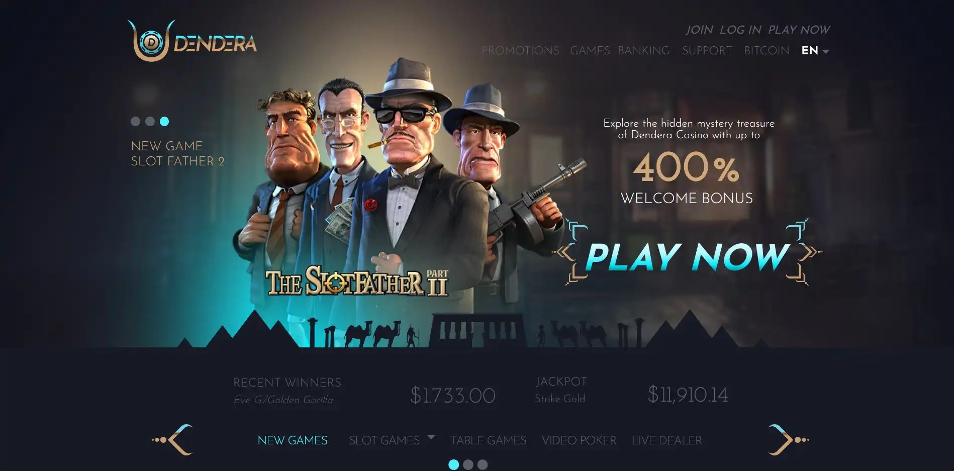 Dendera Casino Review