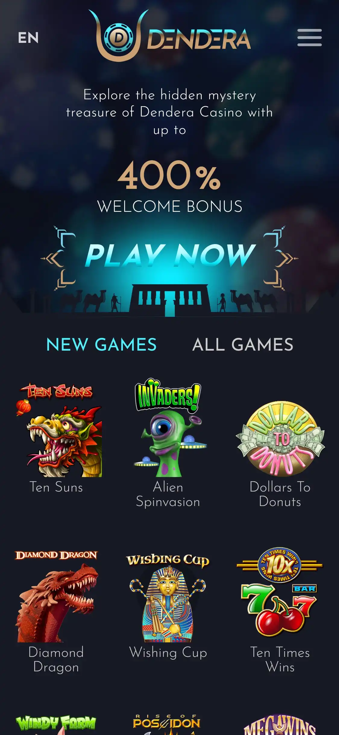 Dendera Casino Mobile Review