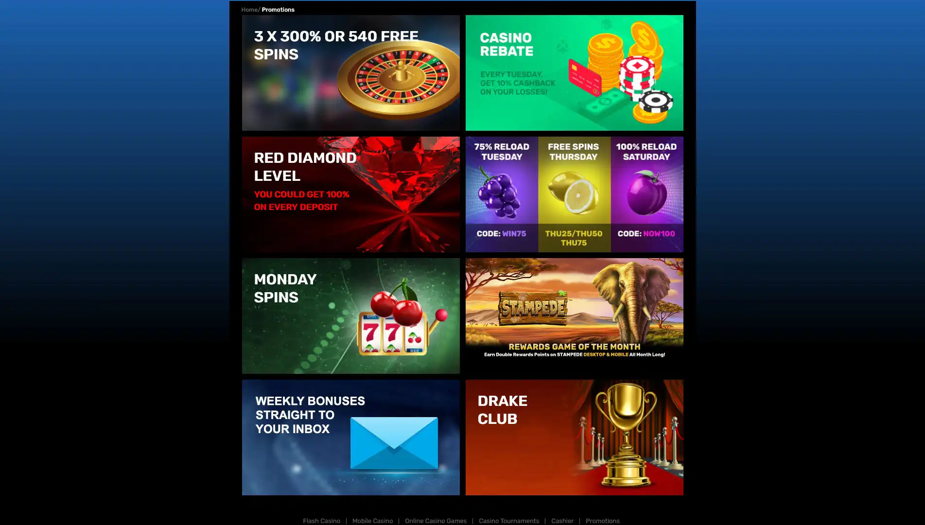 Drake Casino No Deposit Bonus