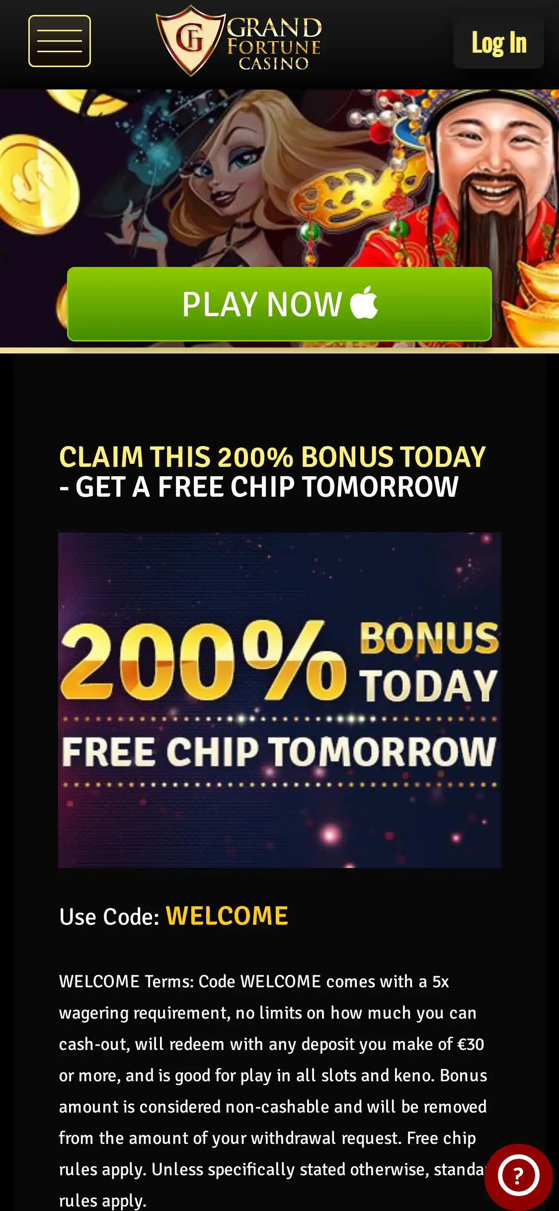 Grand Fortune Casino Mobile No Deposit Bonus Review