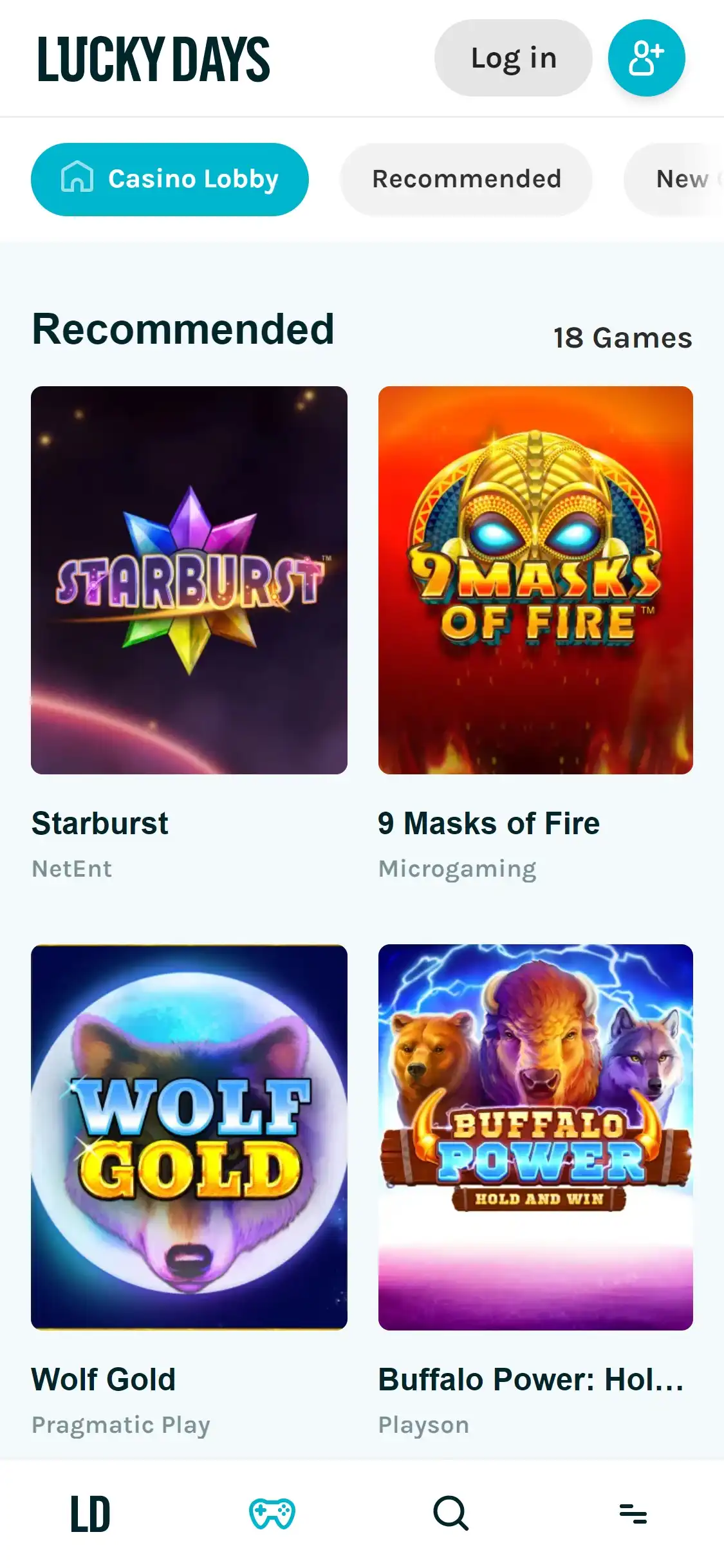 Lucky Days Casino Mobile Games Review