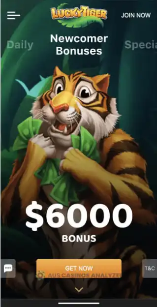 Lucky Tiger Casino Mobile Games Review