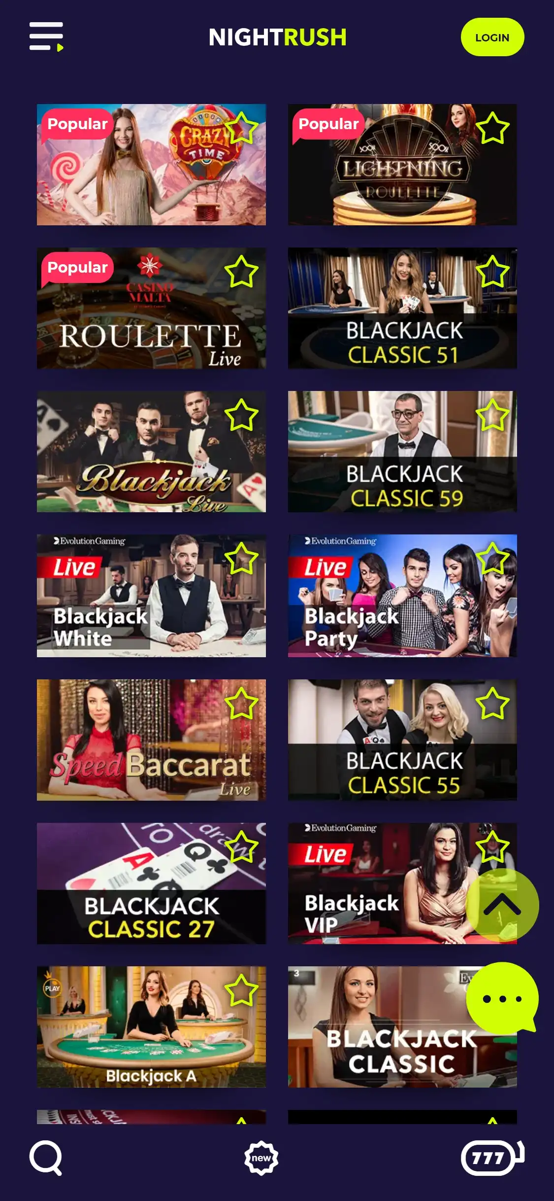 NightRush Casino Mobile Live Dealer Games Review