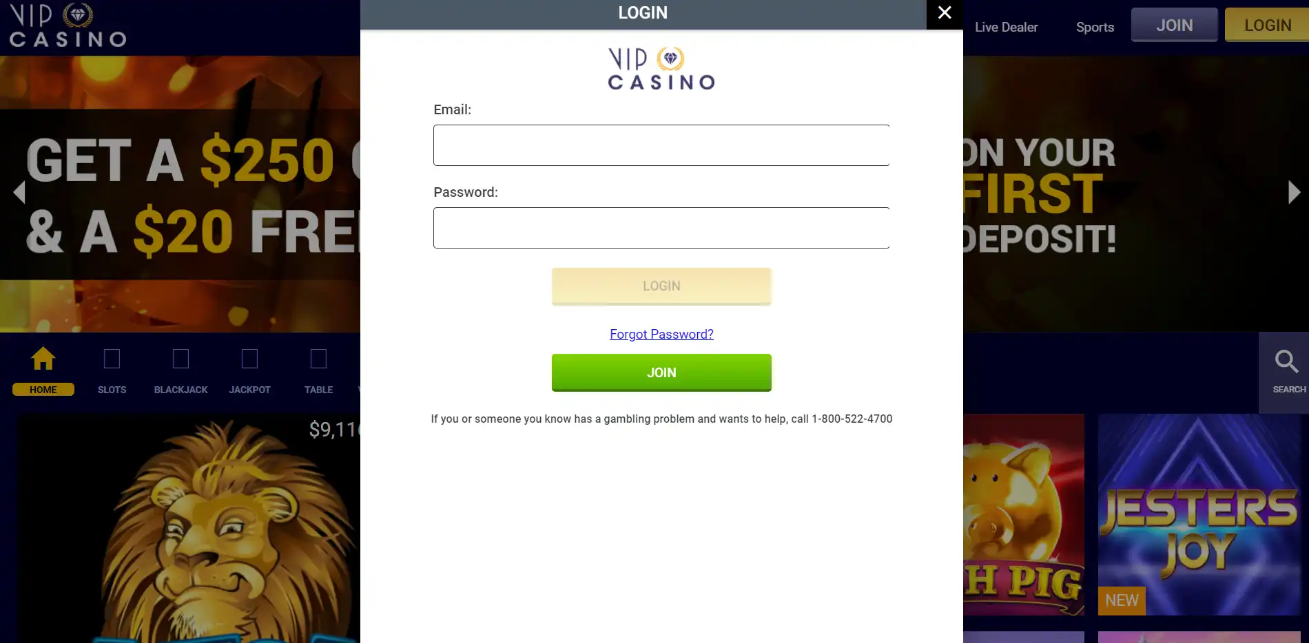 Vip Casino Canada Login