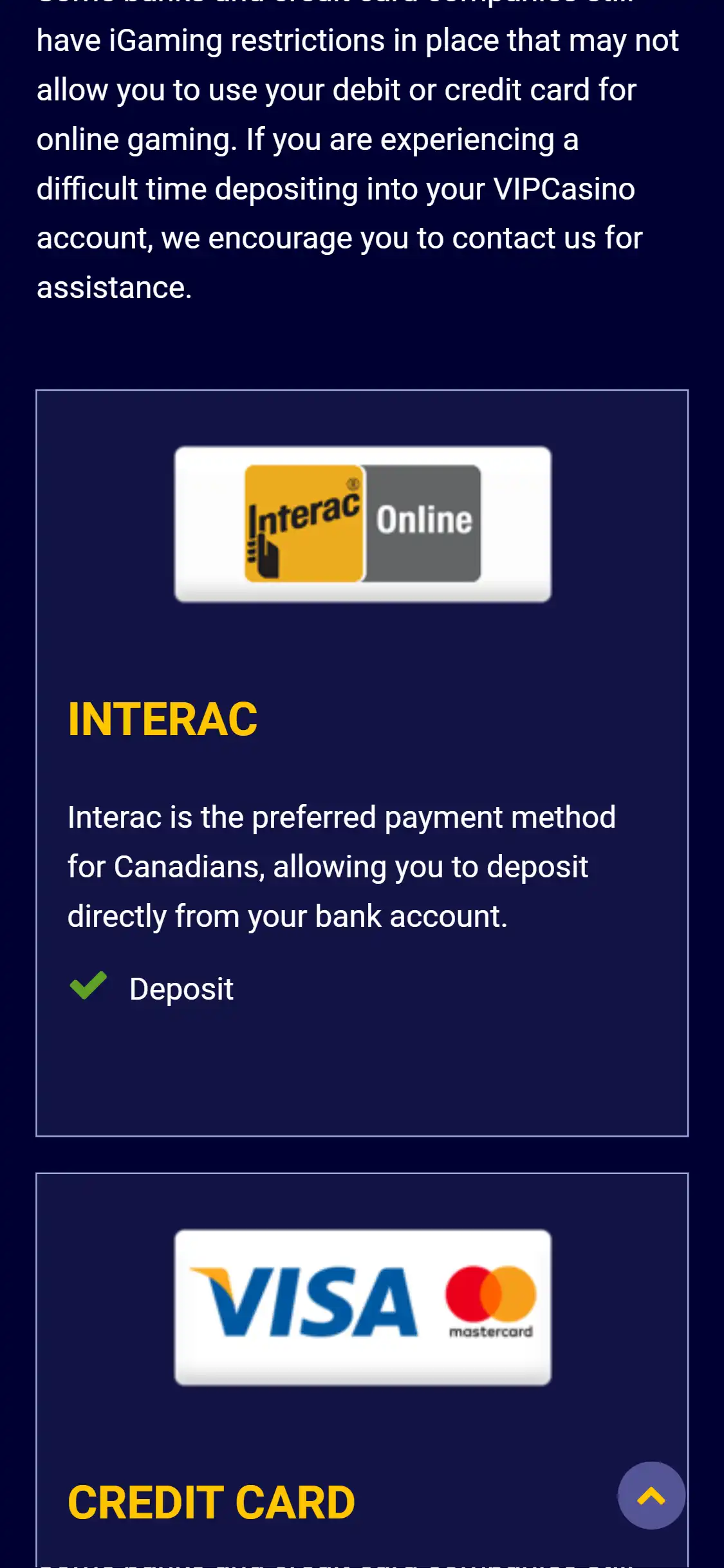 Vip Casino Canada Mobile Payment Methods Review