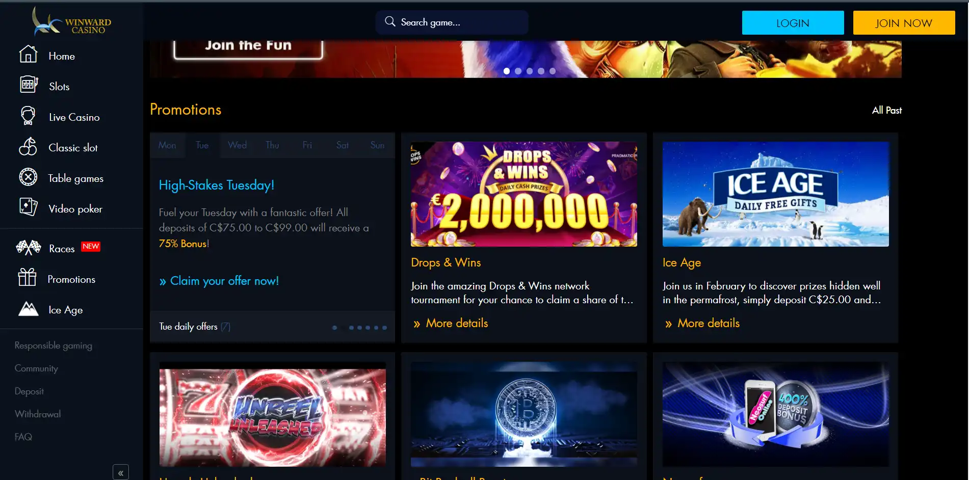 Winward Casino No Deposit Bonus