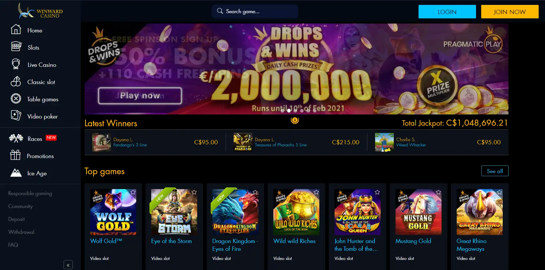 Winward Casino Review